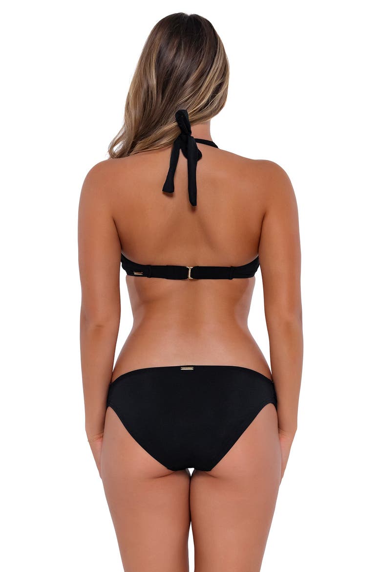 Muse Halter Bikini Swimsuit Top - F Cup, Alternate, color, Black