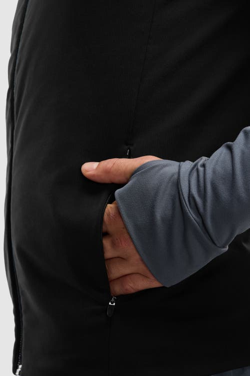 Peloton Padded Full Zip Run Vest In Black