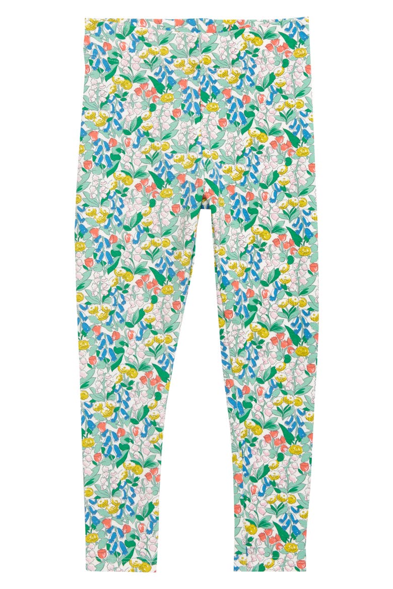Boden Fun Print Leggings, Main, color, IVORY SPRING FLORAL