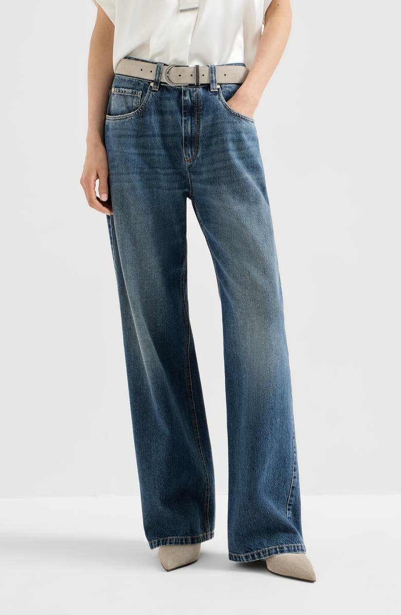 Brunello Cucinelli Contemporary Loose trousers, Alternate, color, Denim