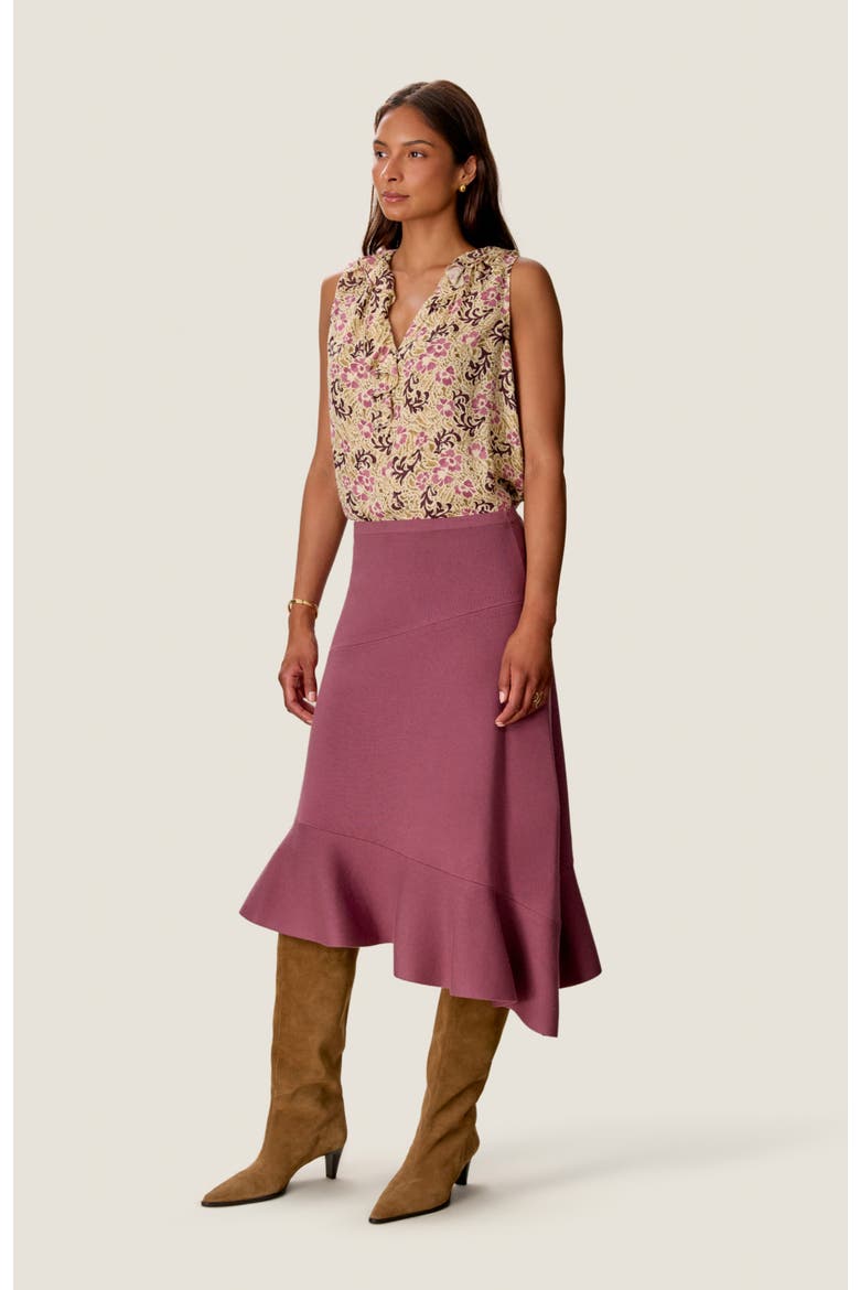 Caroline Ruffle Sleeveless Top, Alternate, color, Alabaster Multi