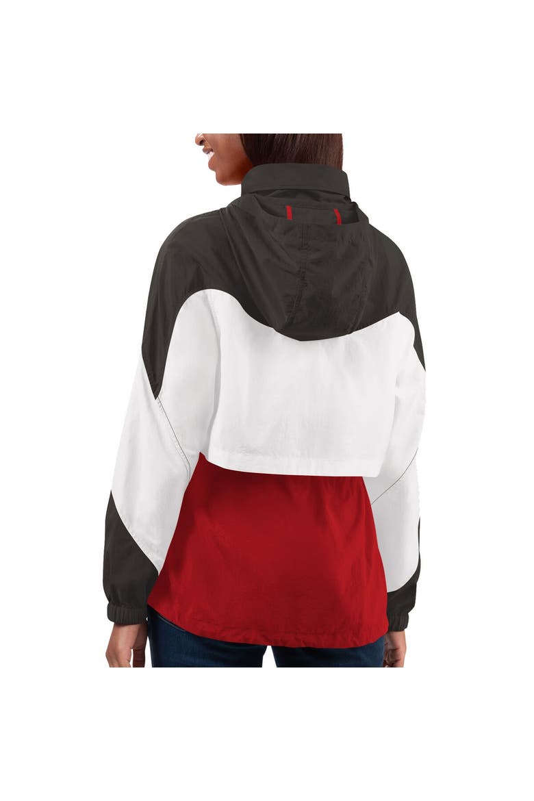 Women's G-III 4Her by Carl Banks Red/Pewter Tampa Bay Buccaneers Tie Breaker Lightweight Quarter-Zip Jacket, Alternate, color, Red