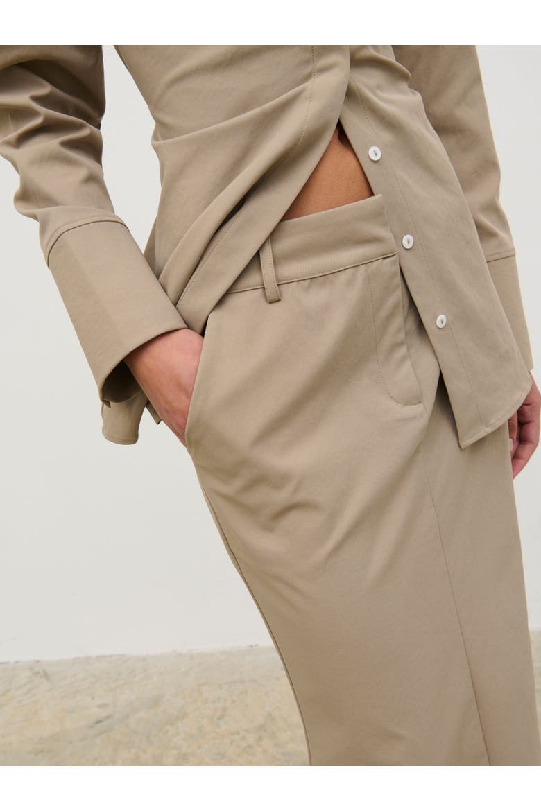 Myley Flare Maxi Skirt, Alternate, color, Beige