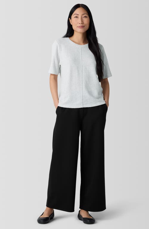 Eileen Fisher Crewneck Short Sleeve T-shirt In Sea Salt