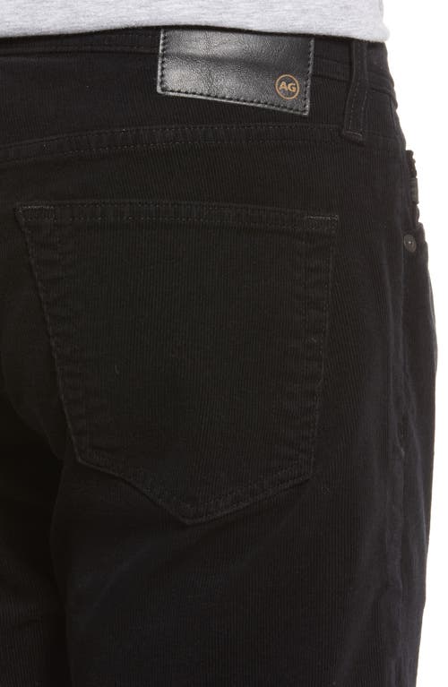 Ag Tellis Slim Fit Corduroy Pants In Pure Black