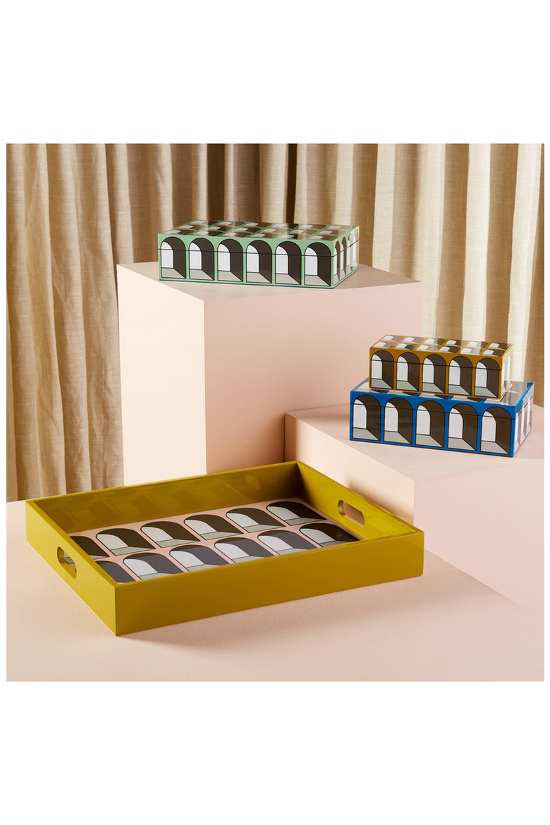 Arcade Lacquer Box, Alternate, color, Ochre