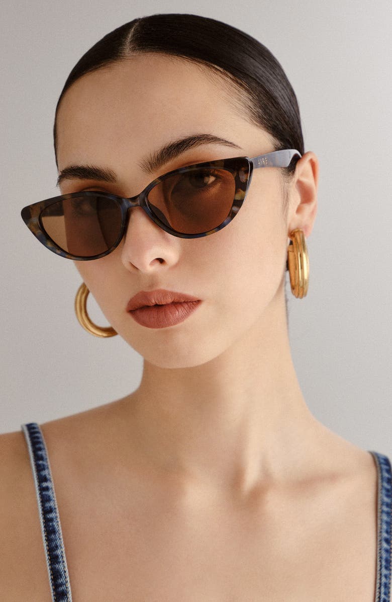 AIRE Amalthea 55mm Cat Eye Sunglasses, Alternate, color, Galaxy Tort/Brown Mono