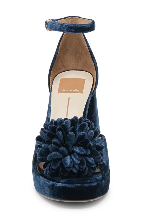 Dolce Vita Perel Platform Ankle Strap Sandal In Blue