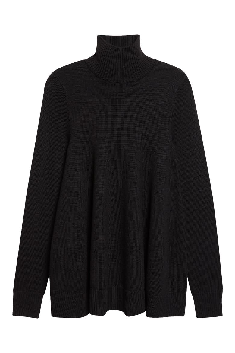 Wool Blend Turtleneck Sweater, Alternate, color, BLACK
