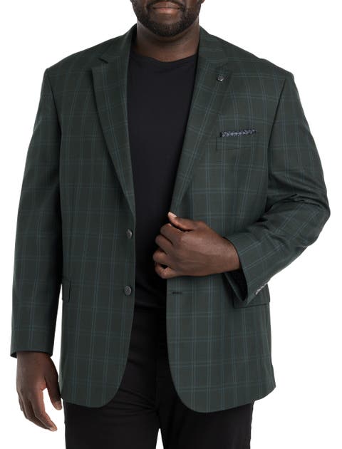 Big & Tall  Windowpane Sport Coat