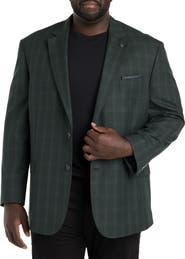Oak Hill by DXL Big & Tall Windowpane Sport Coat