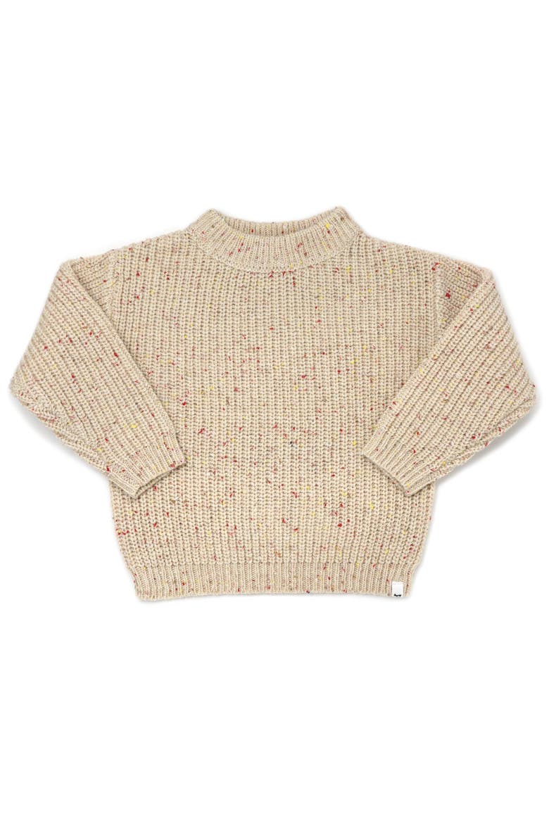 Grandpa Knitted Pullover, Main, color, Cream/Pink Confetti