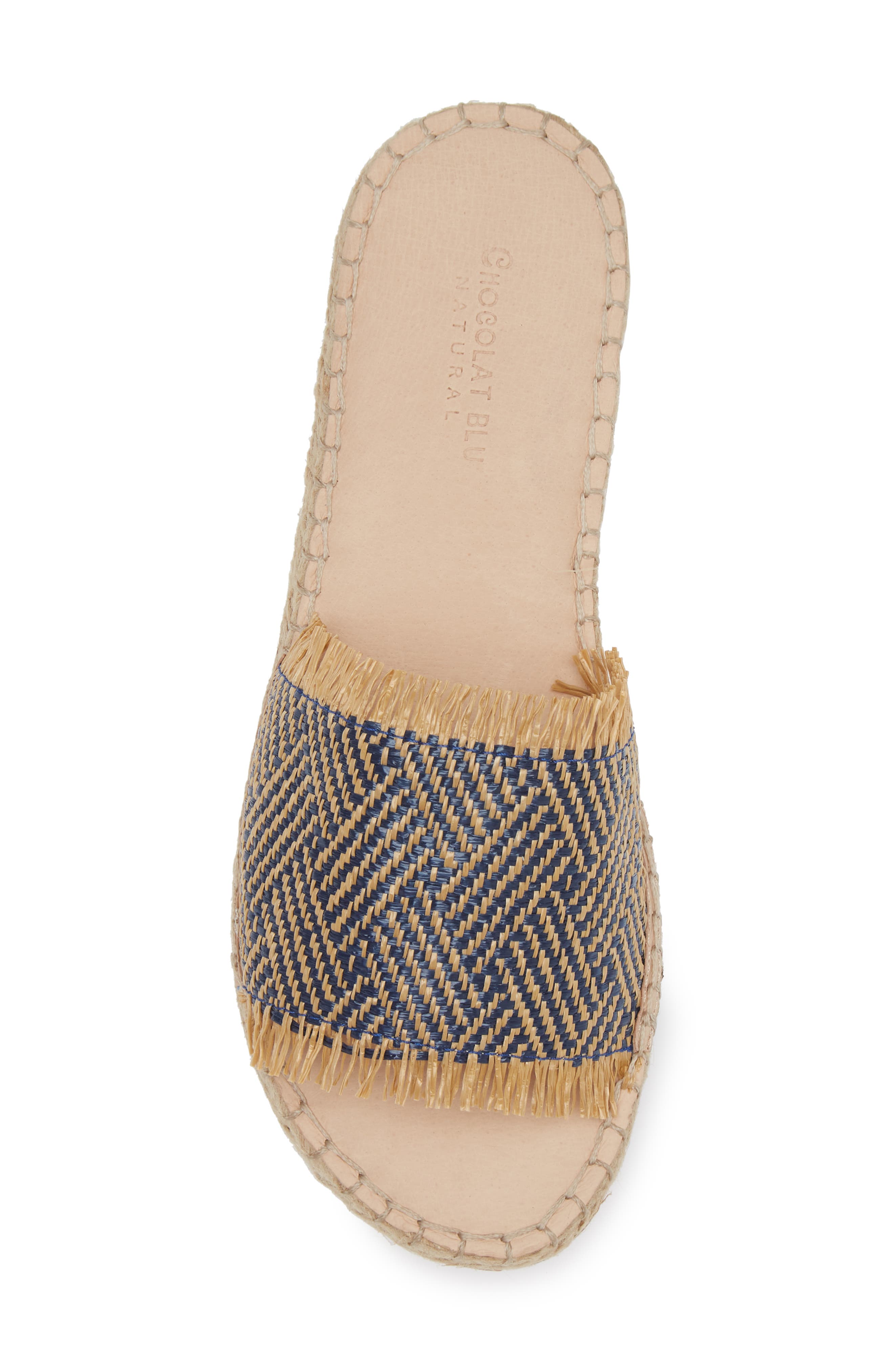Chocolat Blu Evana Raffia Slide Sandal, Alternate, color, 