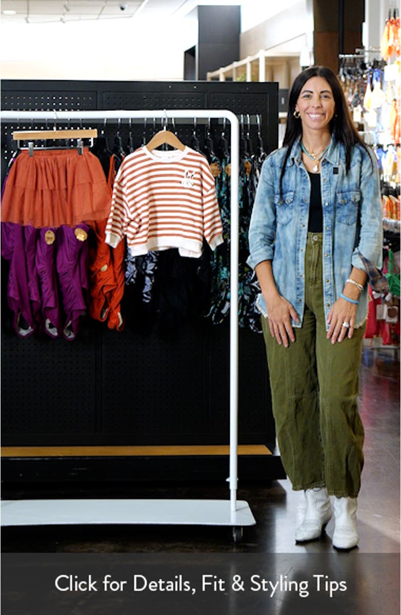 Kids' Stripe Sweatshirt & Tiered Skirt Set, sales video thumbnail