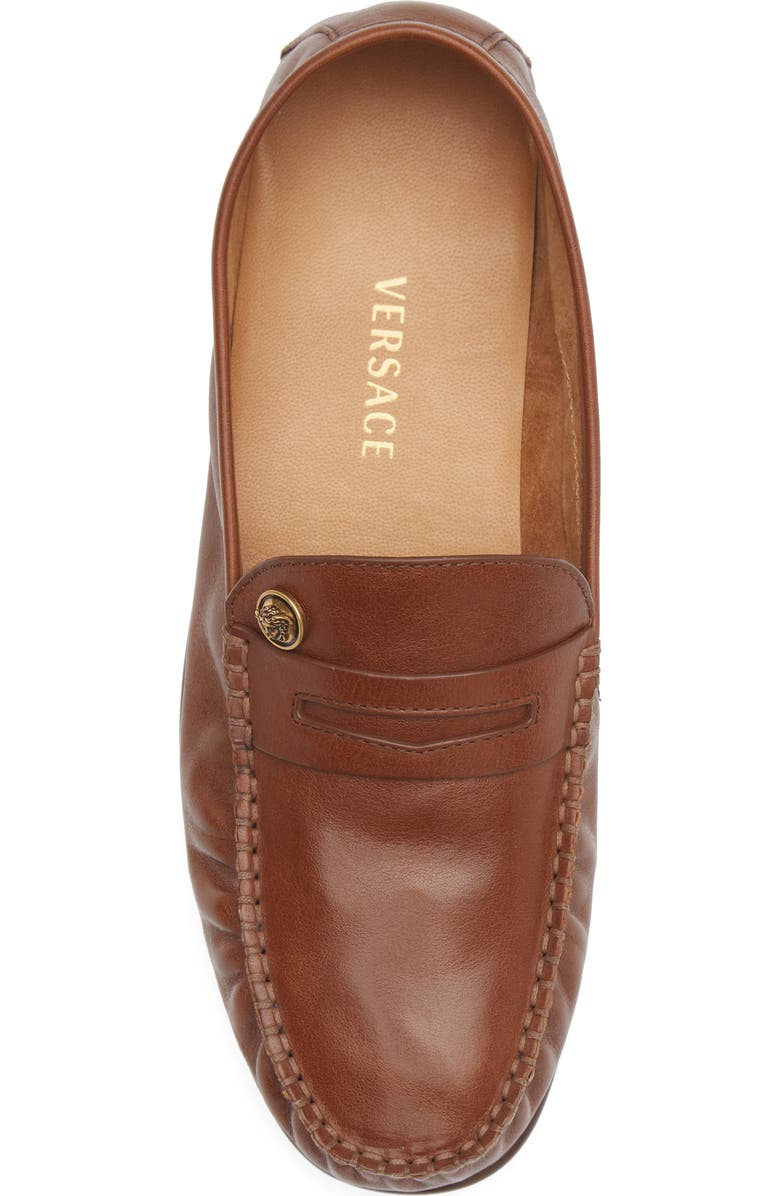 Versace Medusa Penny Loafer, Alternate, color, Rovere-Gold