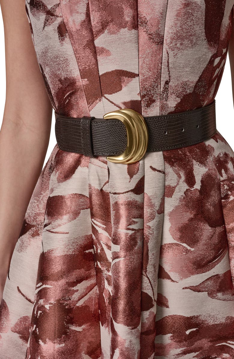 Donna Karan New York Pleat Fit & Flare Midi Dress, Alternate, color,