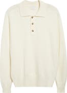 Eleventy Wool & Cashmere Blend Polo Sweater