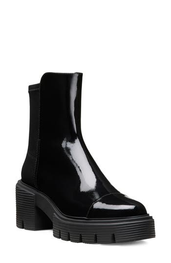 Stuart Weitzman 5050 Soho Patent Stretch Ankle Booties