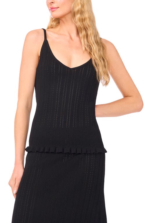 Ted Baker Pointelle Knit Tank In Black
