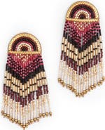 Deepa Gurnani Lisander Beaded Fringe Drop Earrings