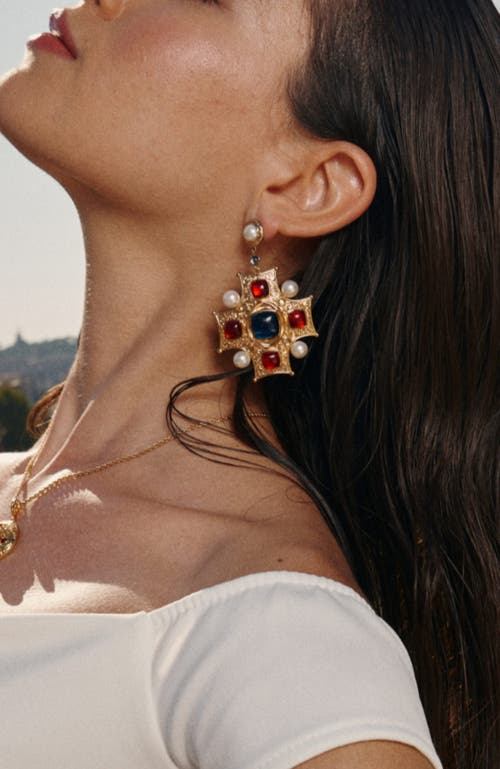 Rc Retro Chic Byzantine King Earrings In Multi