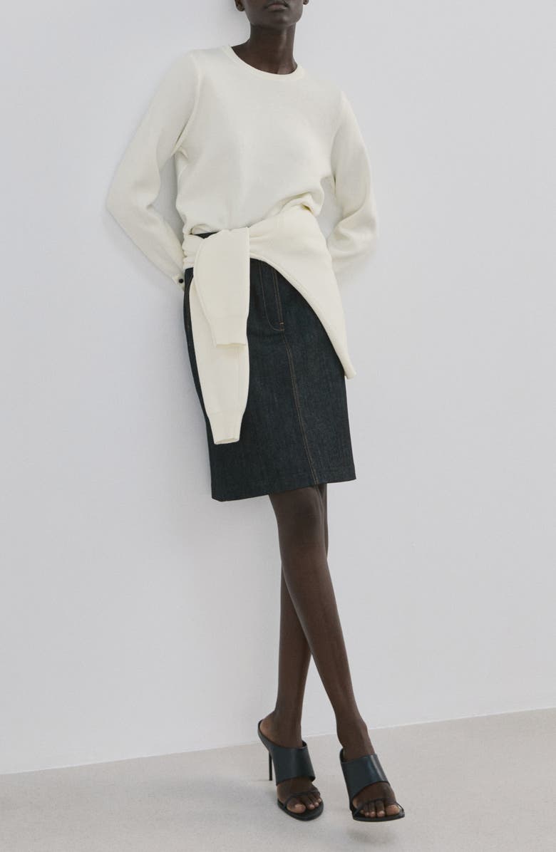 MANGO Button Cuff Sweater, Alternate, color,