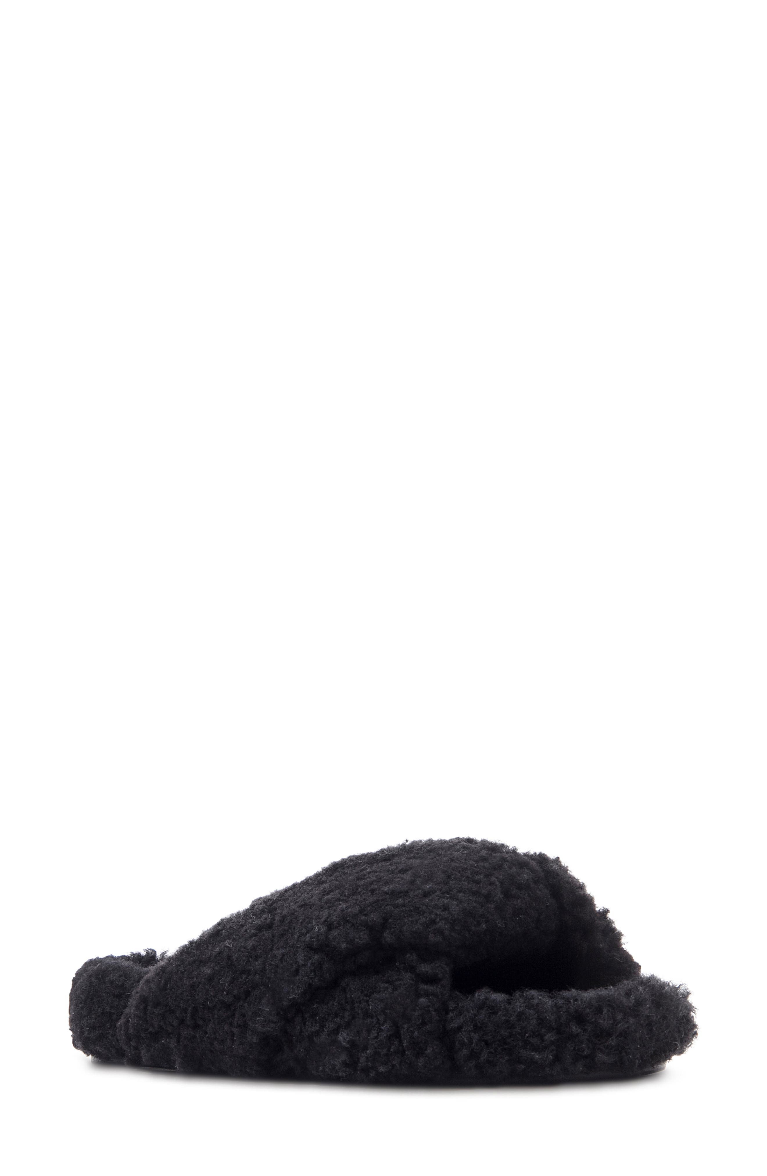 BLACK SUEDE STUDIO Cara Genuine Shearling Slipper, Main, color, 