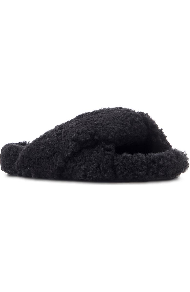 BLACK SUEDE STUDIO Cara Genuine Shearling Slipper, Main, color,