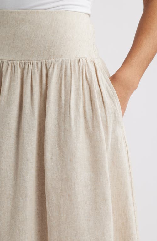 Caslonr Caslon(r) Linen Blend Skirt In Flax
