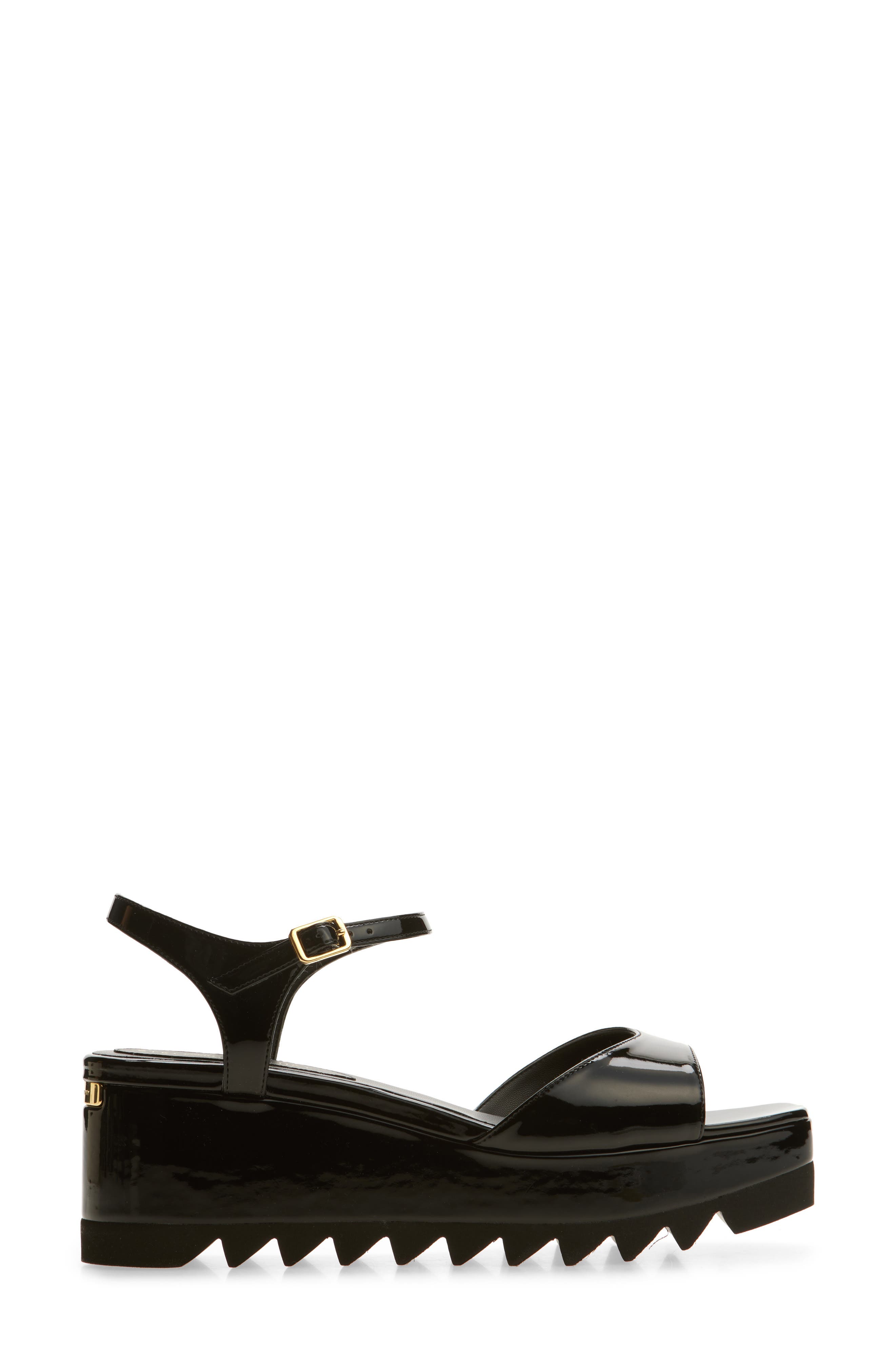 Stella McCartney Elyse Platform Sandal, Alternate, color, Black