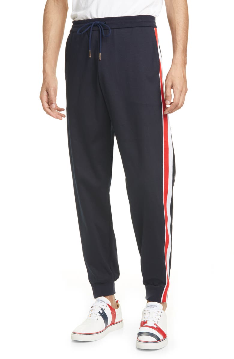 Thom Browne Rib Stripe Sweatpants, Main, color, 