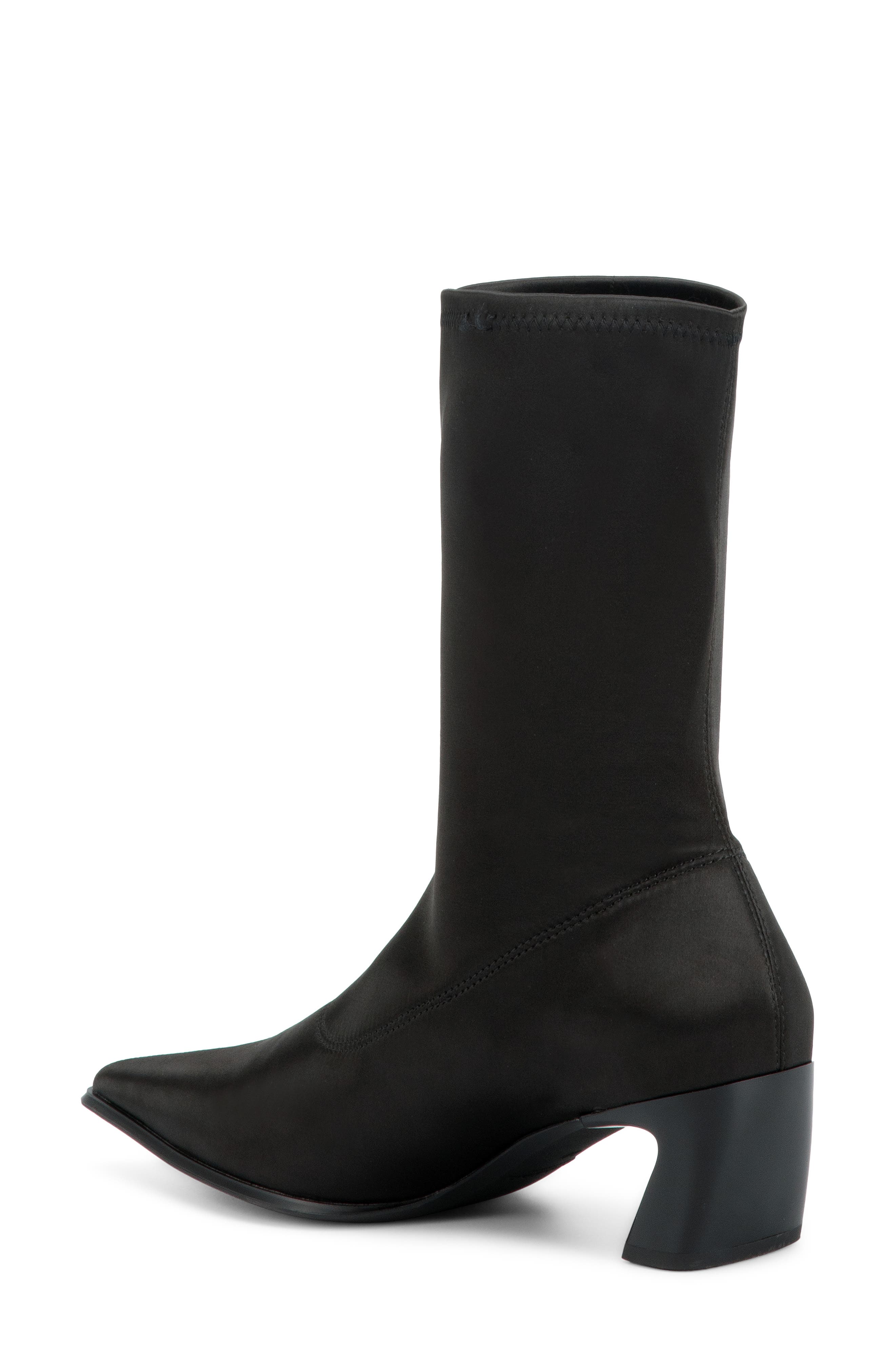 Ilona Pointed Toe Sock Boot, Alternate, color, BLACK