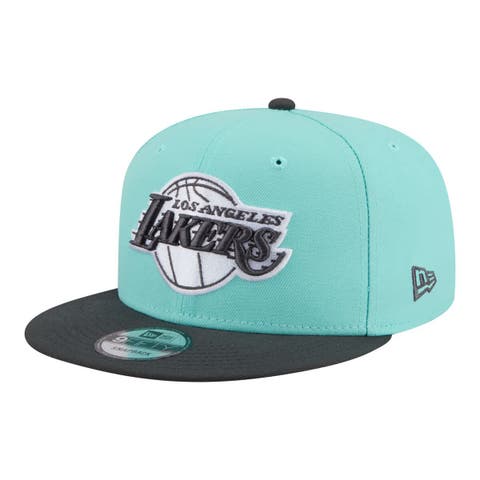 Men's New Era Turquoise/Charcoal Los Angeles Lakers Color Pack Two-Tone 9FIFTY Snapback Hat
