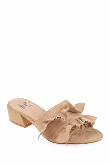 Journee Collection Sabica Ruffle Slide Sandal