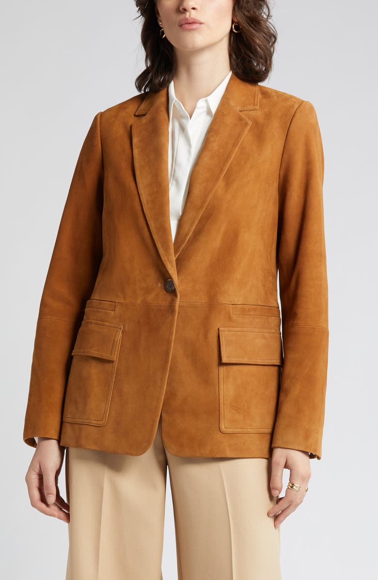 KOBI HALPERIN Brenna Suede Blazer, Alternate, color, 