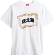 ICECREAM Taupe Cotton Graphic T-Shirt