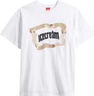 ICECREAM Taupe Cotton Graphic T-Shirt