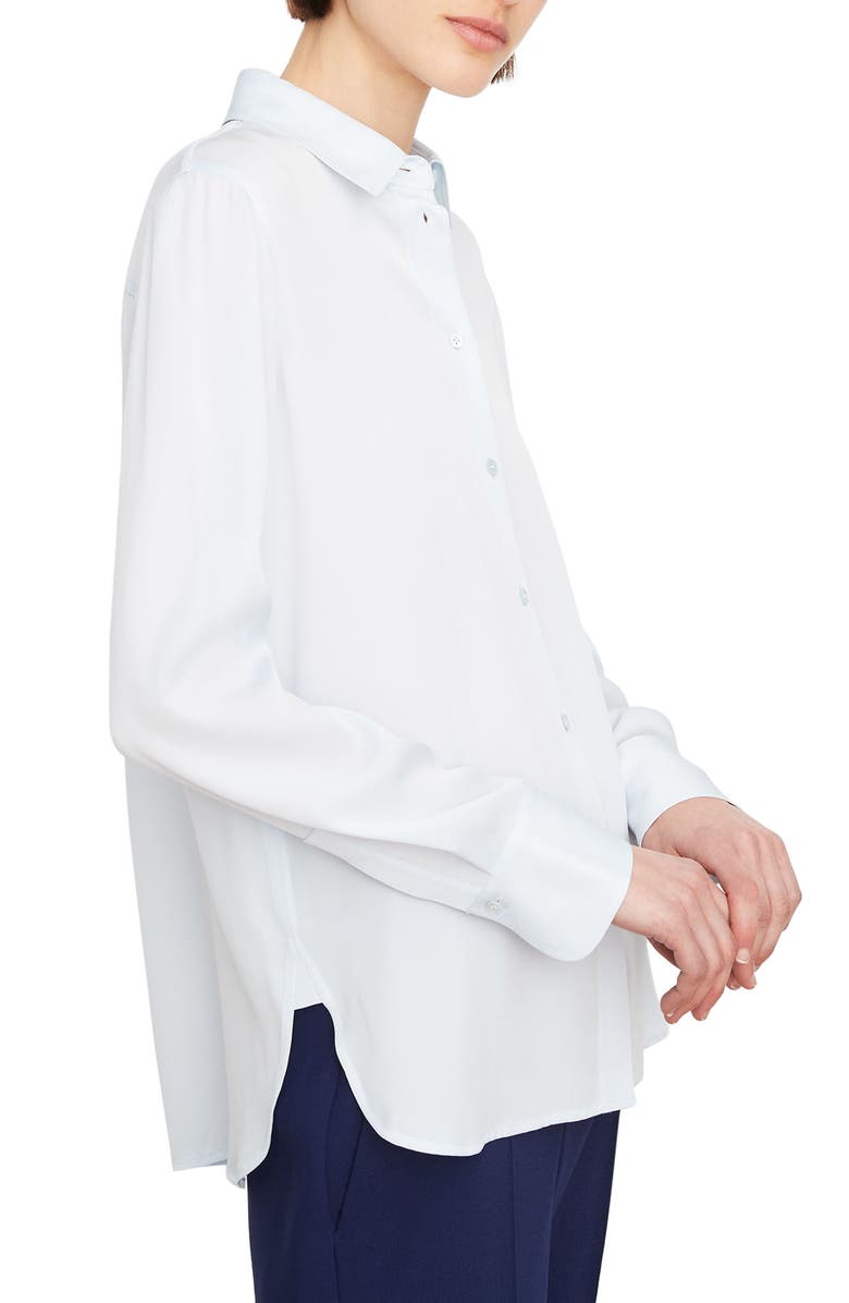 Vince Slim Fit Silk Blouse, Alternate, color, 