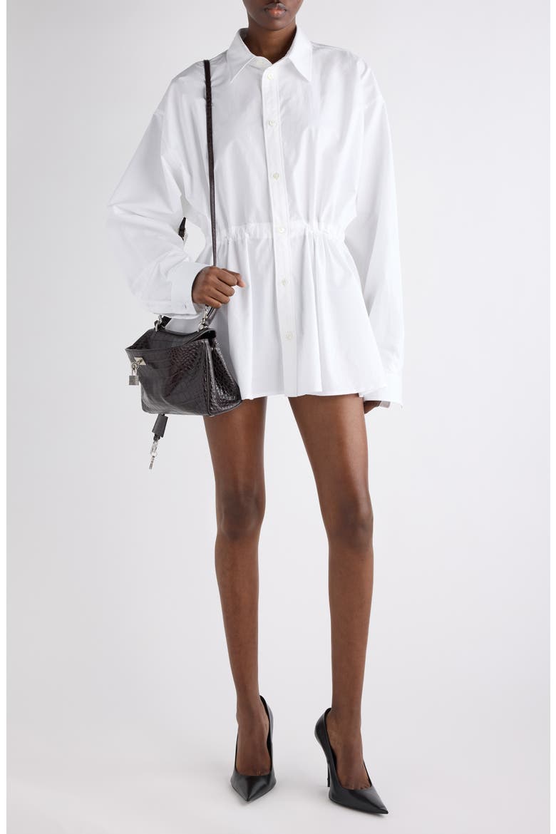 Hourglass Cotton Poplin Shirt, Alternate, color, WHITE