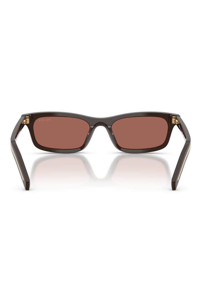 53mm Pillow Sunglasses, Alternate, color, CIGAR / BROWN