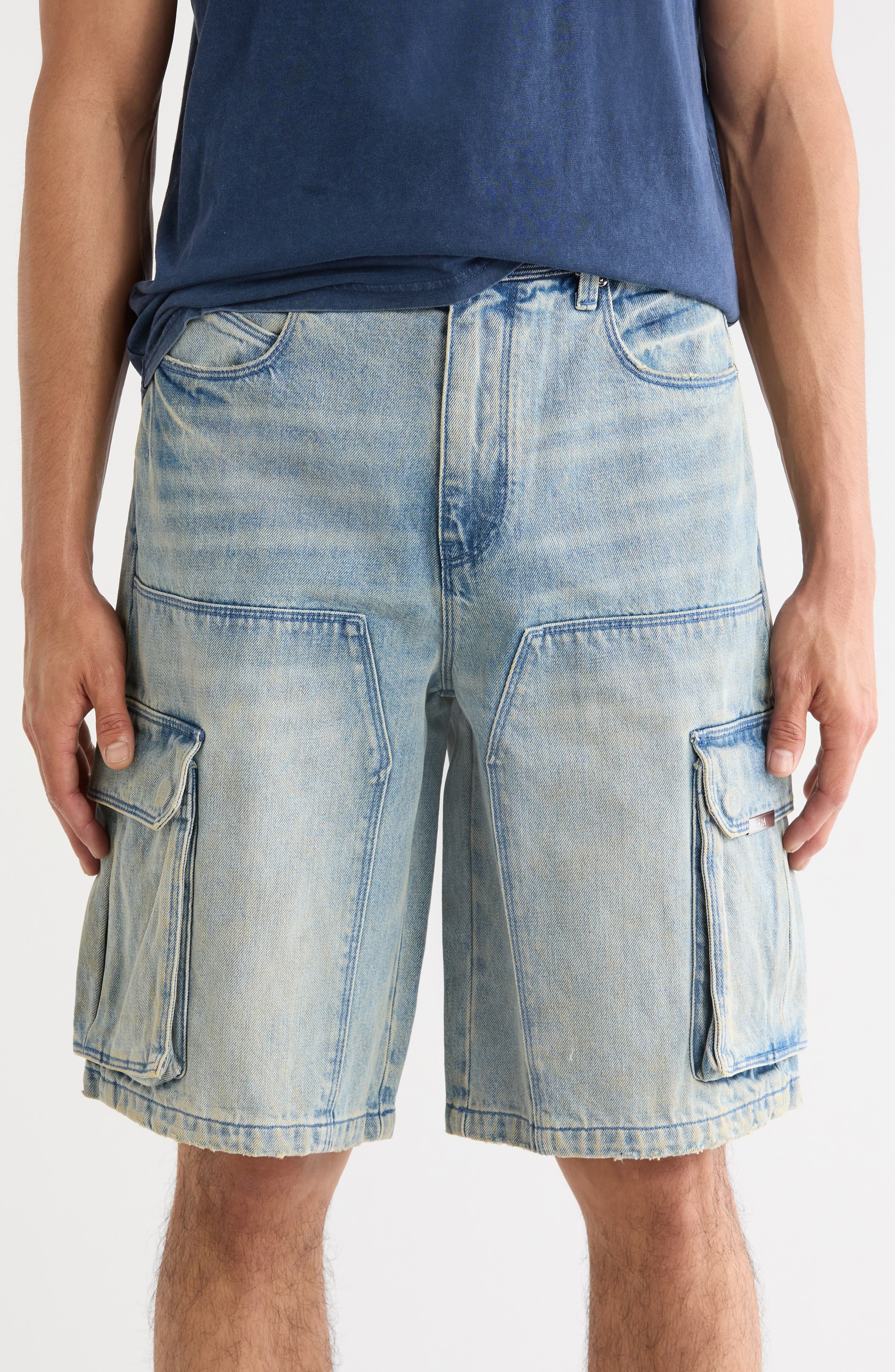 RtA Joseph Denim Cargo Shorts