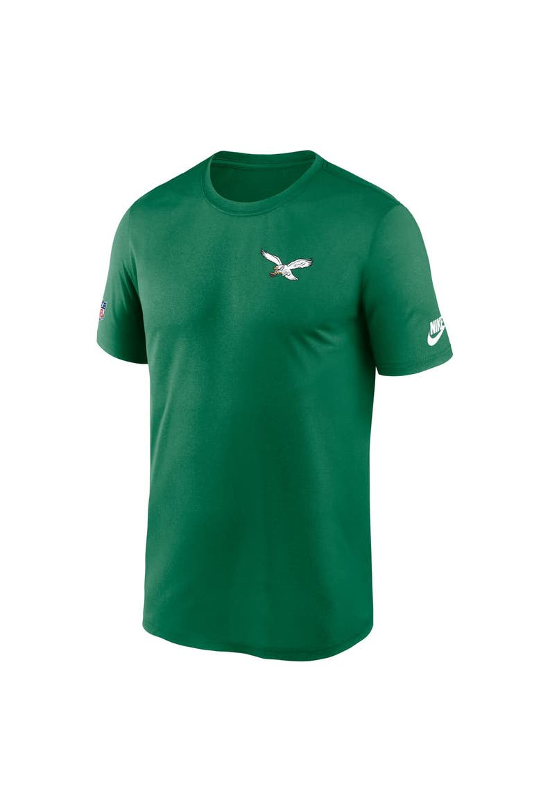 Men's Nike Kelly Green Philadelphia Eagles Sideline Alt Pack Small Logo Legend Performance T-Shirt, Alternate, color, Kelly Green