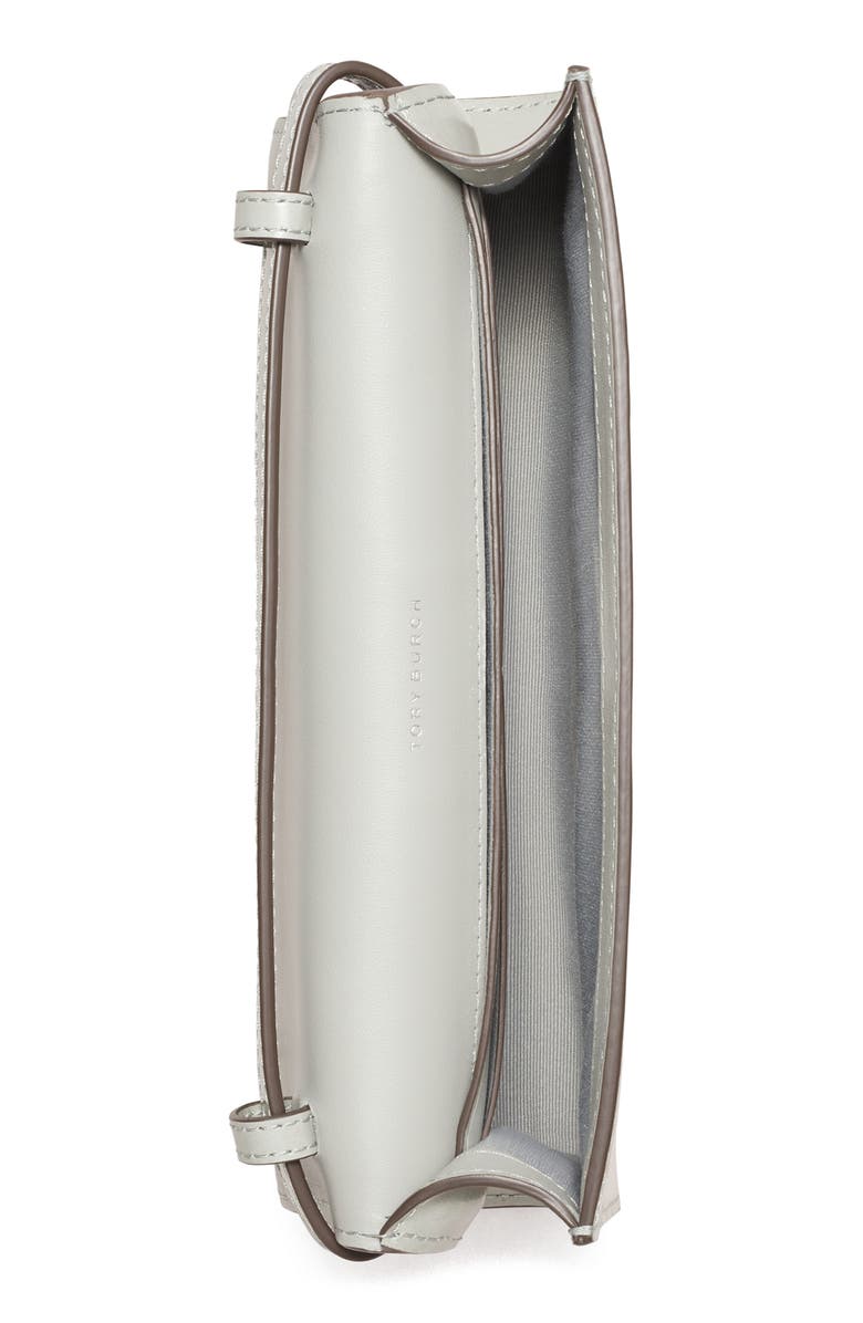 Tory Burch Robinson Spazzolato Top Handle Crossbody, Alternate, color, Light Granite