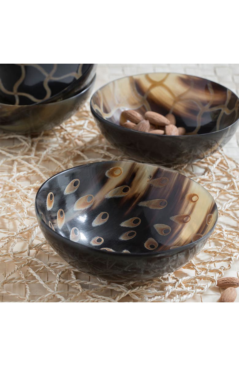 Be Home Horn Snack Peacock Bowl, Alternate, color, Brown