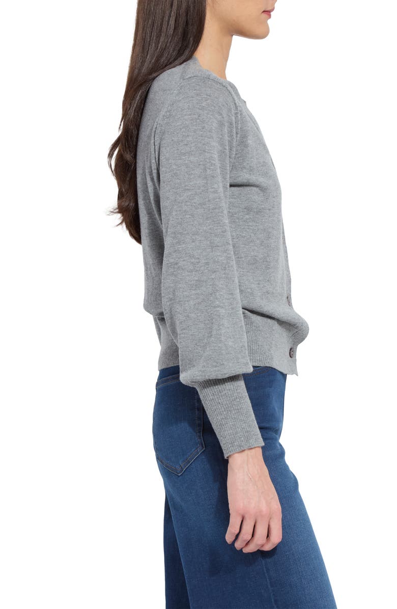 Lysse Cosette Merino Wool Cardigan, Alternate, color, Heather Cloud