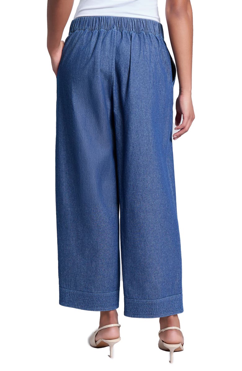 Jones New York Ankle Denim Drawstring Pants, Alternate, color, 