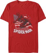 Marvel: Spider-Man Men's Marvel Spider-Man The Amazing American Spidey Graphic T-Shirt