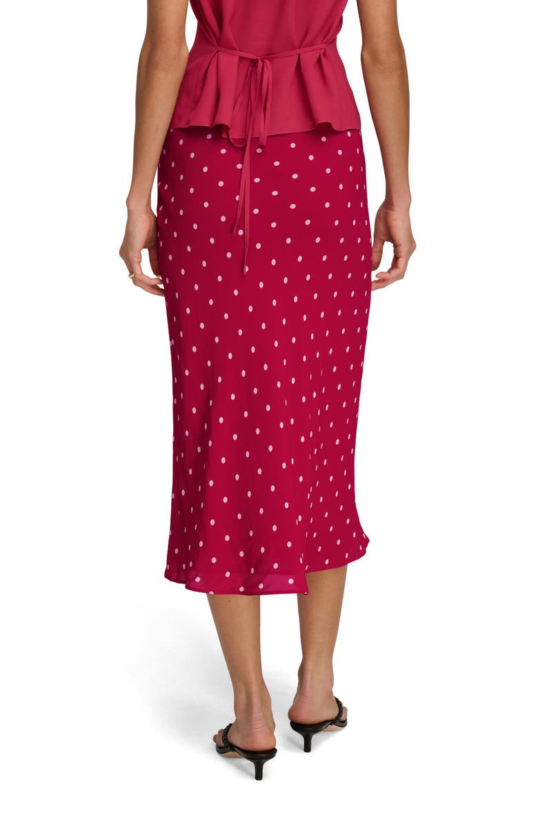 Favorite Daughter The Jojo Polka Dot Midi Skirt, Alternate, color, Raspberry/ Ivory Dot