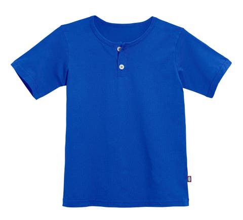Boys Soft Organic Cotton Jersey Short Sleeve Henley Tee (Toddler, Little Kid & Big Kid)