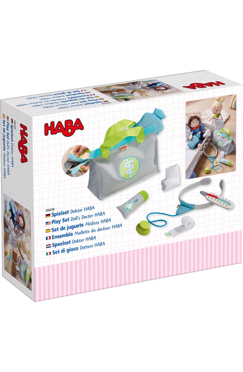 HABA Doll Size Kids Doctor Playset and Baby Doll Accessories for Pretend Play for Toddlers 3-5 and 3 Year Old Gifts, Alternate, color, Multi